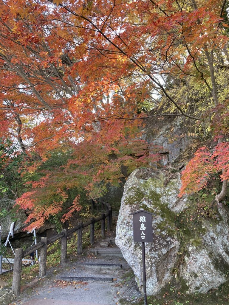 松島の雄島入口と紅葉