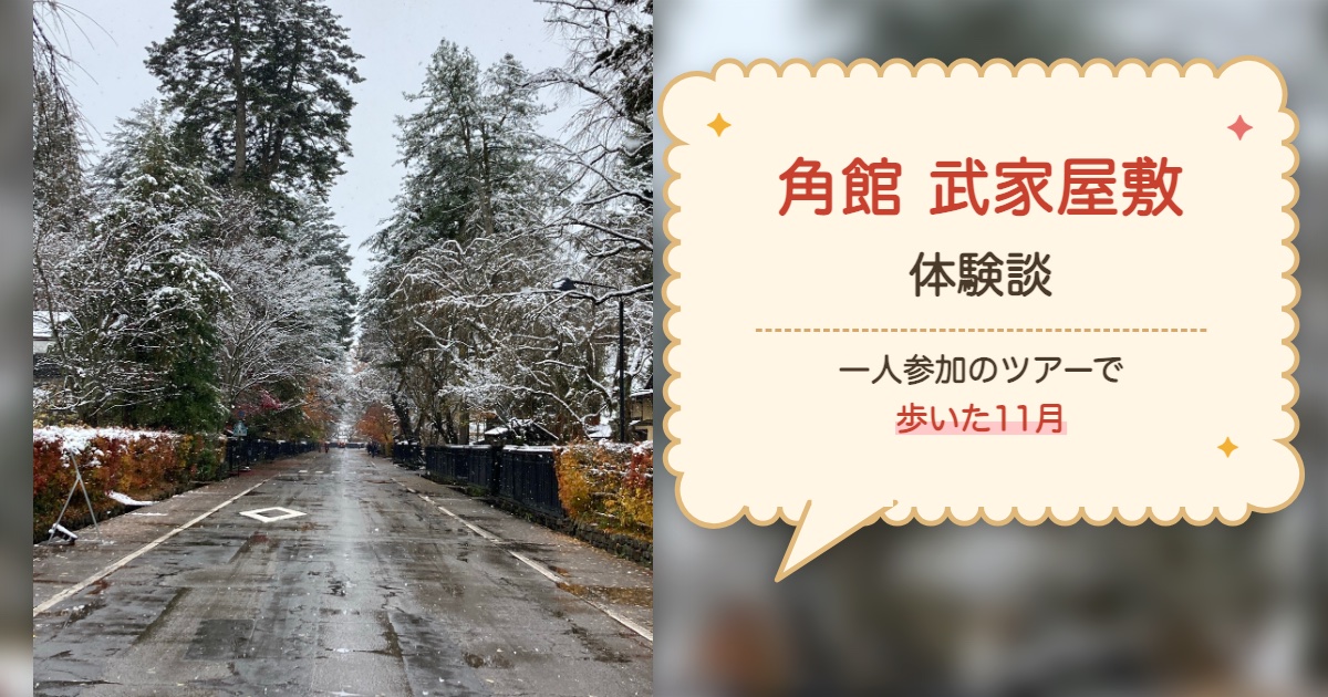 雪の角館 武家屋敷通りと記事タイトル